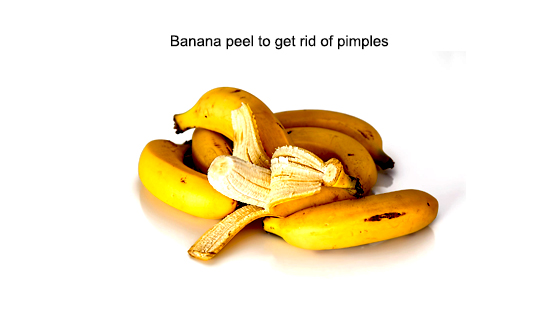 banana peel to get rid of pimples