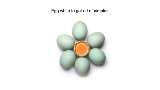 egg white to get rid of pimples
